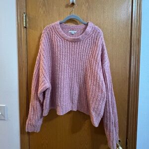 American Eagle Cozy Pink Knit Sweater XL